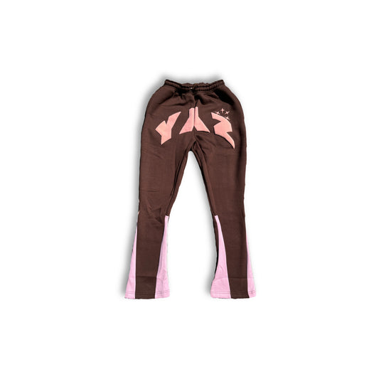 Pink/Brown YYZ Flared Joggers