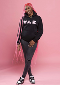 Light Pink on Black YYZ Pullover Hoodie