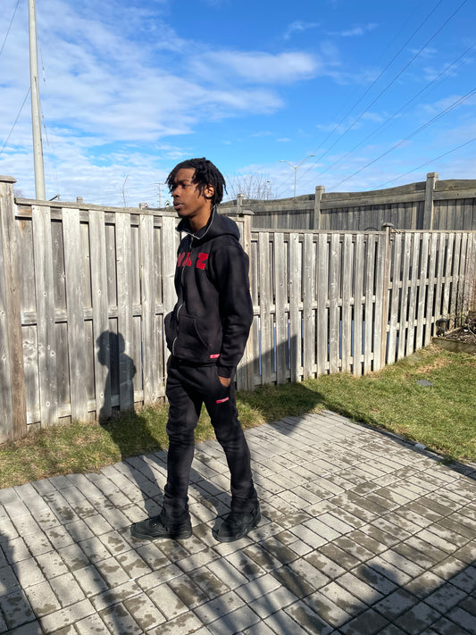 Red on Black YYZ x FAME Full-Zip Tracksuit